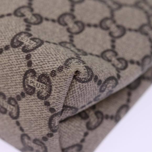 GUCCI GG Plus Supreme Clutch Bag PVC Beige Auth 78609 - Picture 9 of 16